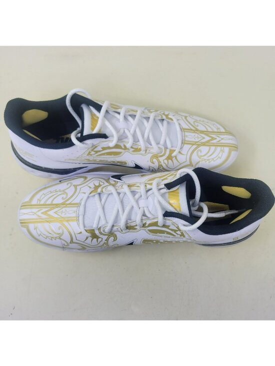 Nike Alpha Huarache Elite 3 Premium Low Men\'s Size 11.5 White Metallic Gold main image 6